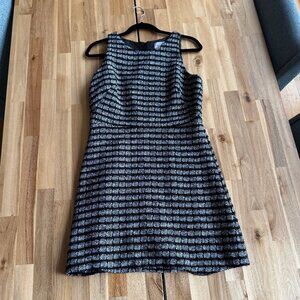 MILLY Textured Tweed Slim Shift Dress